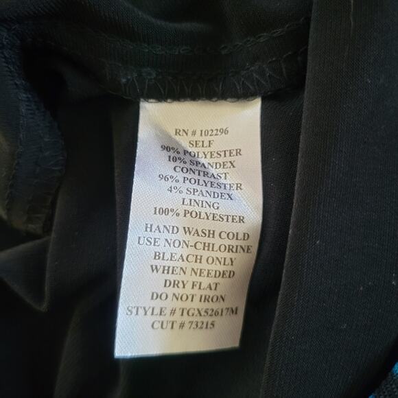 Connected Apparel Size 12 Blue Floral Chiffon Maxi Dress w/ Slit & Built-in Bra - Picture 8 of 9